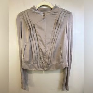 BCBG Max Azria Light Zip Up Jacket Sweater
